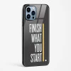 Finish Quote Glass Case for iPhone 14 Pro