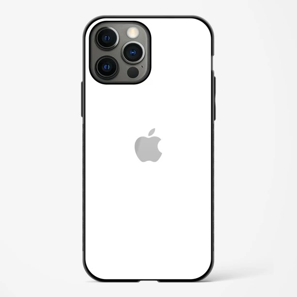 Pure White Glossy Glass Case for iPhone 15 Pro Max