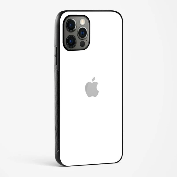 Pure White Glossy Glass Case for iPhone 15 Pro Max