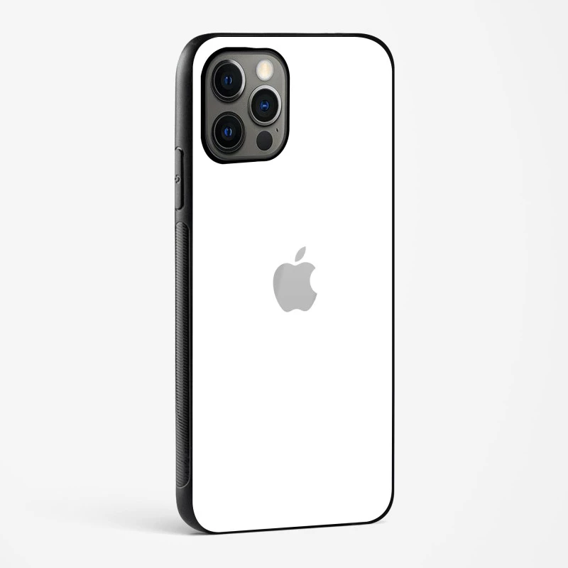 Pure White Glossy Glass Case for iPhone 14 Pro Max