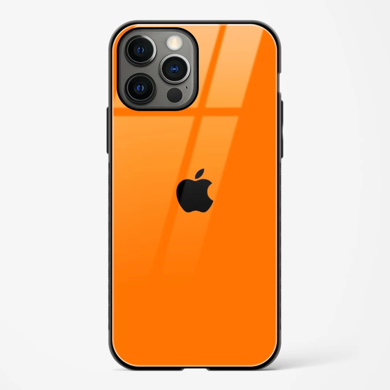 Orange Glass Case for iPhone 14 Pro Max