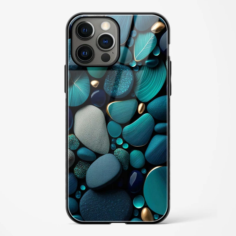 Pebble Design Glass Case for iPhone 15 Pro Max