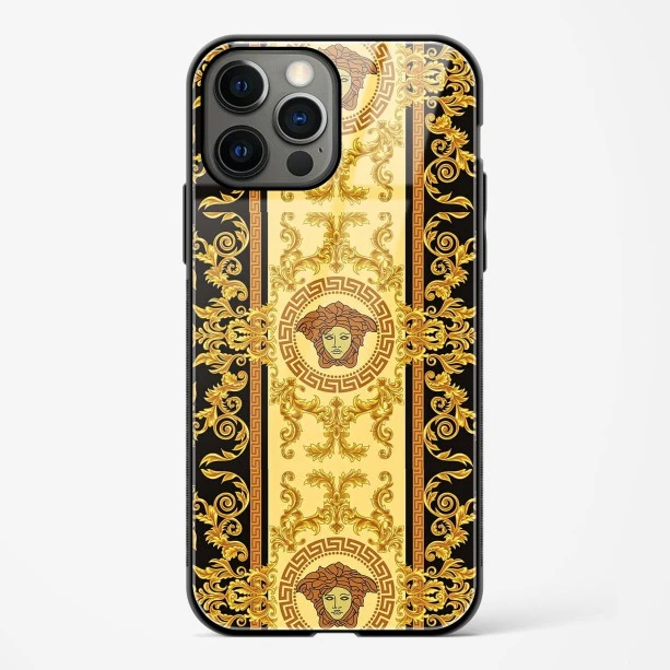 Versace Design Glass Case for iPhone 14 Pro Max