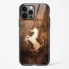 Ferrari Design Gold Glass Case for iPhone 15 Pro Max