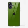 Dark Green Glass Case for iPhone 16 Plus