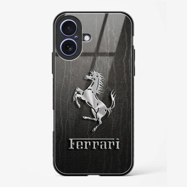 Ferrari Glass Case for iPhone 16 Plus