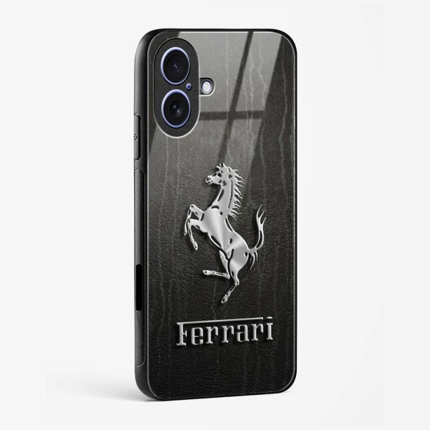 Ferrari Glass Case for iPhone 16 Plus