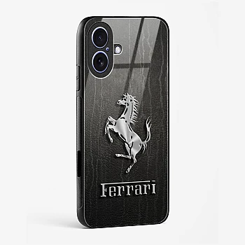 Ferrari Glass Case for iPhone 16 Plus