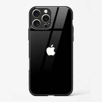 Rich Black Glossy Glass Case for iPhone 16 Pro