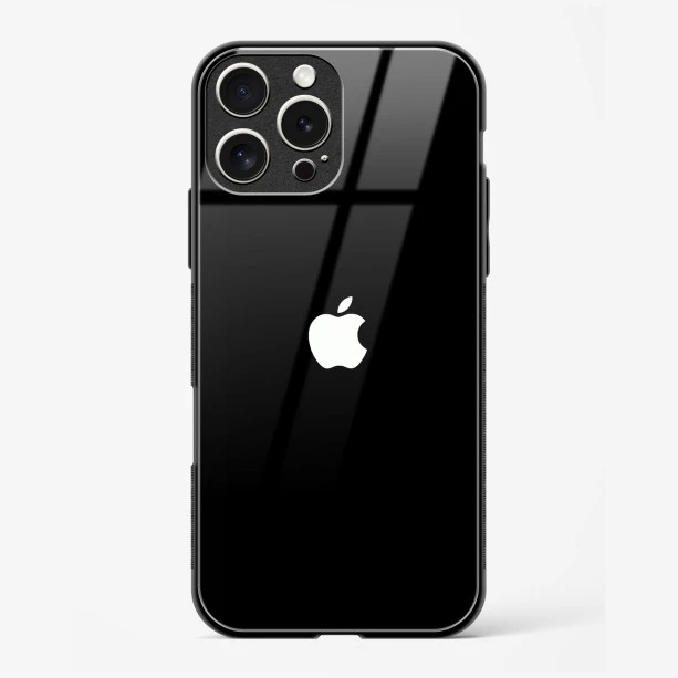 Rich Black Glossy Glass Case for iPhone 16 Pro