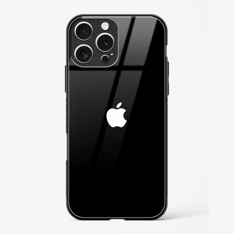 Rich Black Glossy Glass Case for iPhone 16 Pro