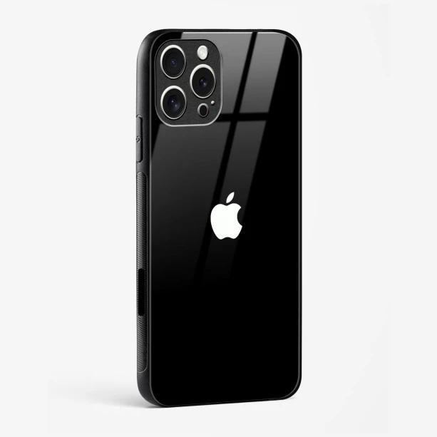 Rich Black Glossy Glass Case for iPhone 16 Pro
