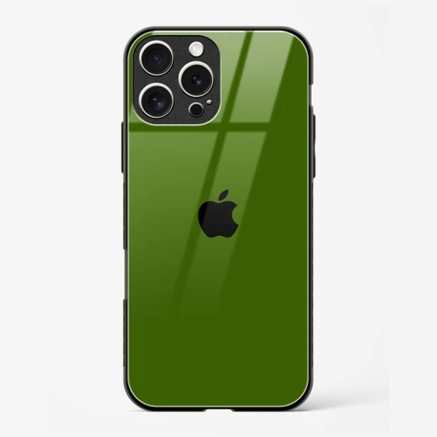 Dark Green Glass Case for iPhone 16 Pro