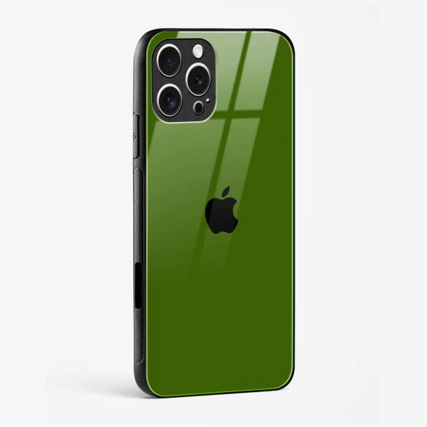 Dark Green Glass Case for iPhone 16 Pro