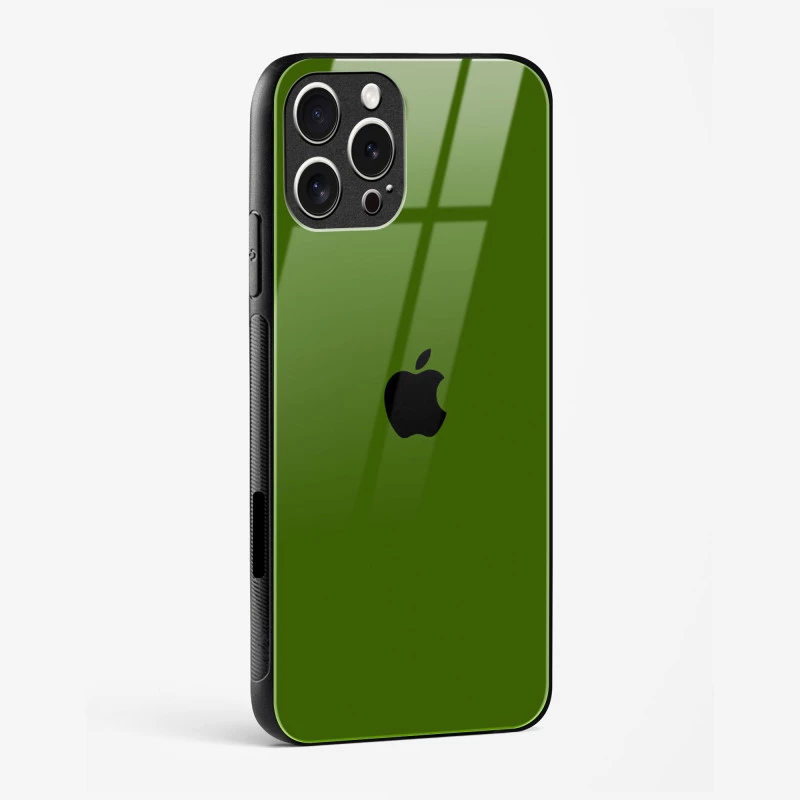 Dark Green Glass Case for iPhone 16 Pro