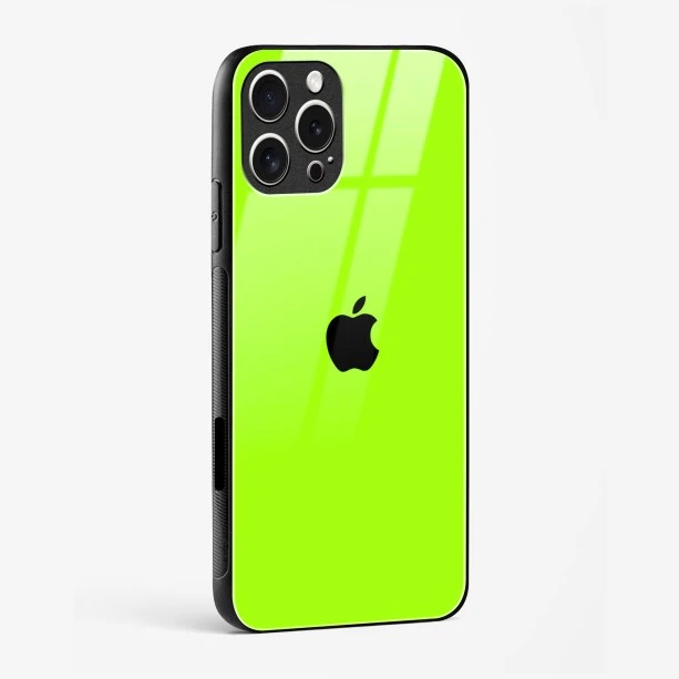 Neon Green Glass Case for iPhone 16 Pro