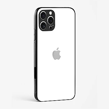 Pure White Glossy Glass Case for iPhone 16 Pro Max