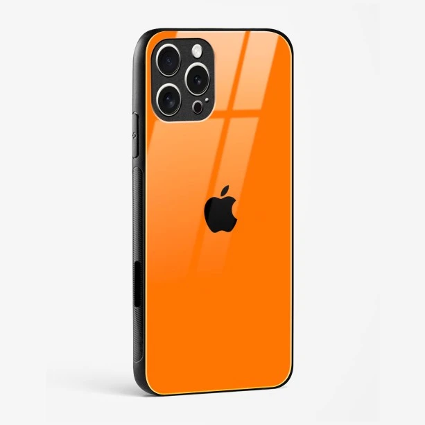 Orange Glass Case for iPhone 16 Pro Max