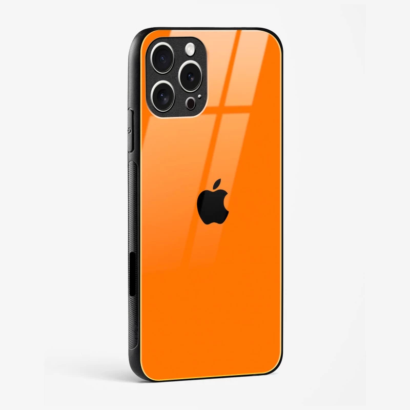 Orange Glass Case for iPhone 16 Pro Max