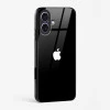 Rich Black Glossy Glass Case for iPhone 16