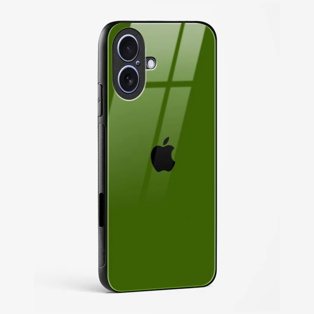 Dark Green Glass Case for iPhone 16