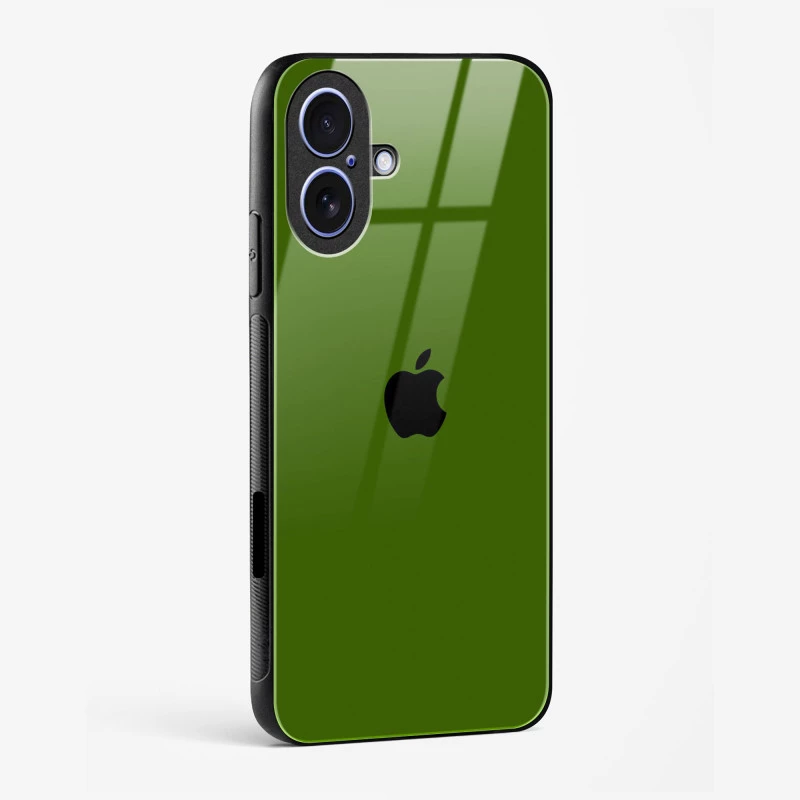 Dark Green Glass Case for iPhone 16