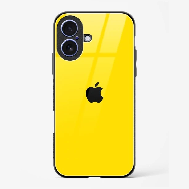 Yellow Glass Case for iPhone 16