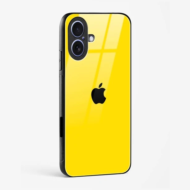 Yellow Glass Case for iPhone 16