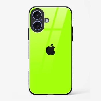 Neon Green Glass Case for iPhone 16 Plus