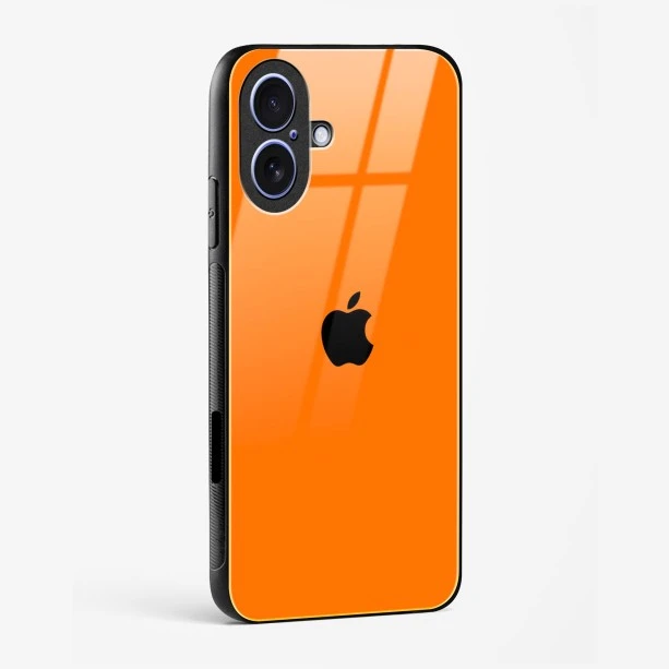Orange Glass Case for iPhone 16