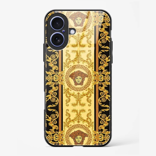 Versace Design Glass Case for iPhone 16