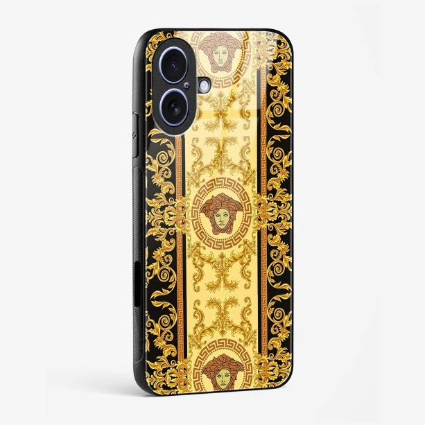 Versace Design Glass Case for iPhone 16