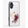 iPhone 17 Flower Design Glass Case - Premium Tempered Shockproof Back Cover