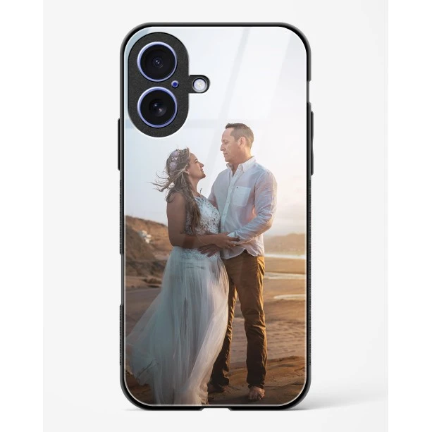 iPhone 17 Customized Photo Glass Case - Premium Tempered Glass Personalized Back Cover