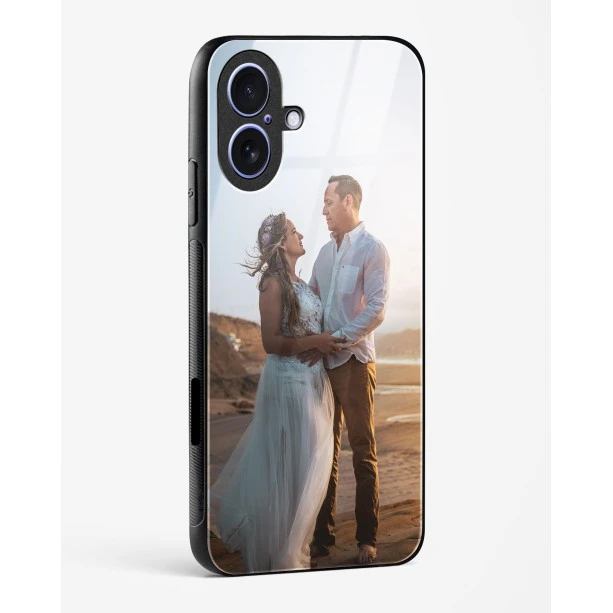 iPhone 17 Customized Photo Glass Case - Premium Tempered Glass Personalized Back Cover