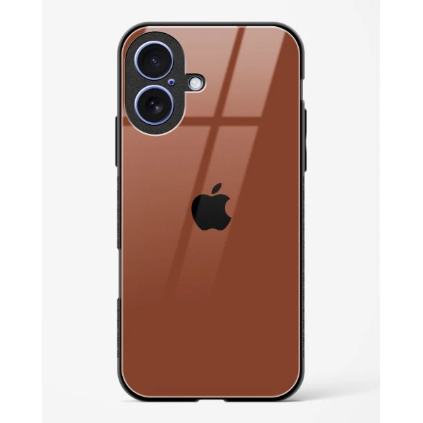 iPhone 17 Brown Glass Case - Premium Tempered Glass Back Cover