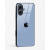 iPhone 17 Sierra Blue Glass Case - Premium Glossy Tempered Glass Back Cover