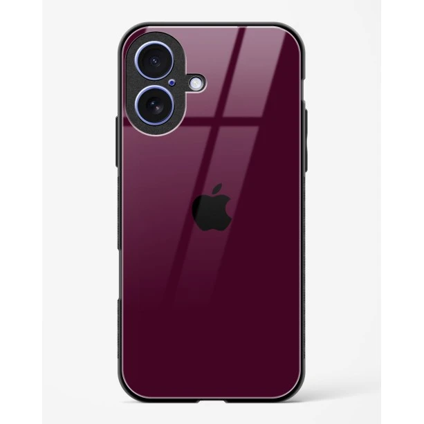 iPhone 17 Wine Glass Case - Premium Glossy Tempered Glass Back Cover