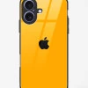 iPhone 17 Orange Glass Case - Premium Tempered Glass Back Cover