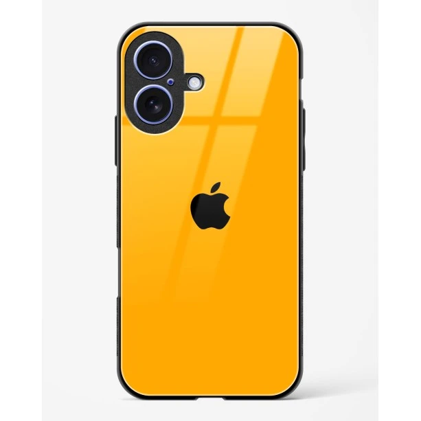 iPhone 17 Orange Glass Case - Premium Finish