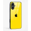 iPhone 17 Yellow Glass Case - Premium Glossy Tempered Glass Back Cover