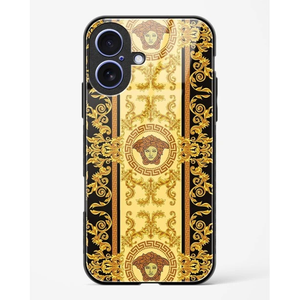 iPhone 17 Versace Design Glass Case - Premium Finish