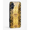 iPhone 17 Versace Design Glass Case - Premium Tempered Glass Designer Back Cover