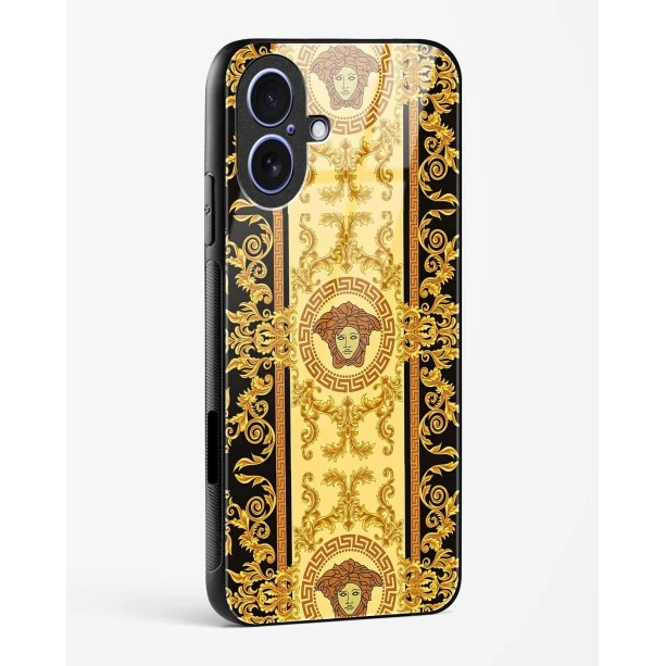 iPhone 17 Versace Design Glass Case - Premium Finish