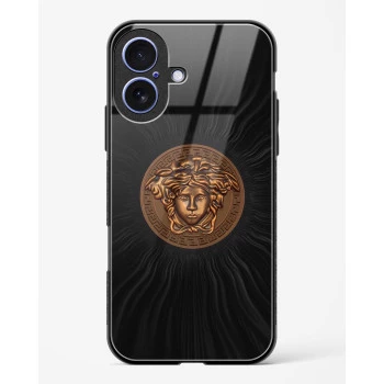 iPhone 17 Versace Glass Case - Premium Designer Tempered Glass Back Cover