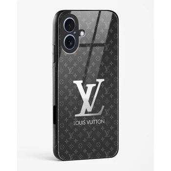 iPhone 17 - LV Glass Case Premium Designer Tempered Glass Back Cover