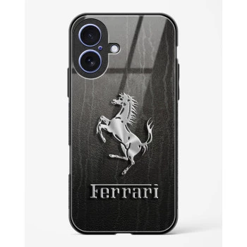 iPhone 17 Ferrari Glass Case - Premium Tempered Glass Back Cover