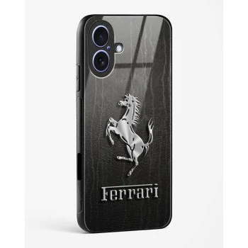 iPhone 17 Ferrari Glass Case - Premium Tempered Glass Back Cover