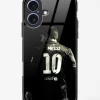 iPhone 17 Messi Glass Case - Premium Tempered Glass Back Cover