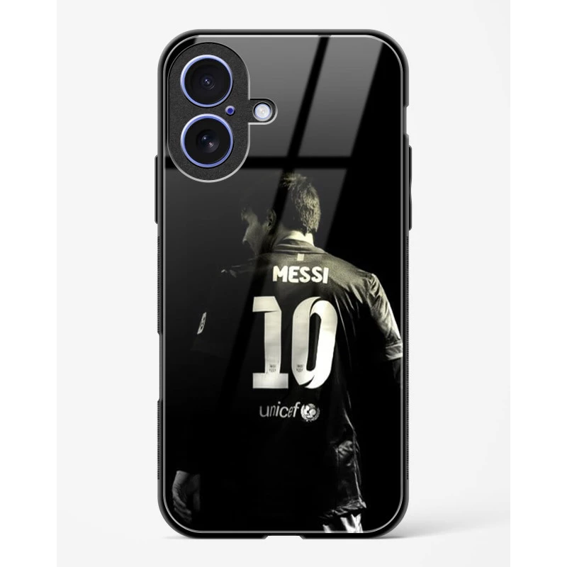 iPhone 17 Messi Glass Case - Premium Tempered Glass Back Cover